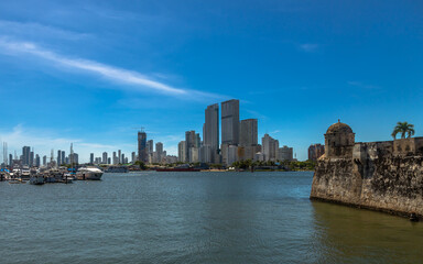 Obraz premium Shot from the Walls of Cartagena Sector Serrezuela near 