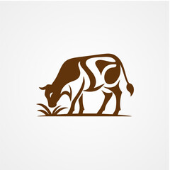 vector icon cow logo design