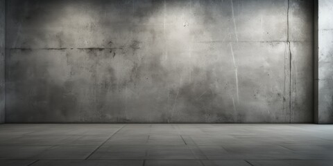 A concrete room with walls and floor. Concrete wall and floor abstract background