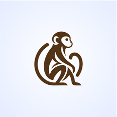 vector icon monkey logo design