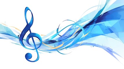 The music note symbolizes a beautiful melody designed in a realistic cartoon plastic cartoon style This iconic image stands out against a white background crafted in a stunning 2d illustrati