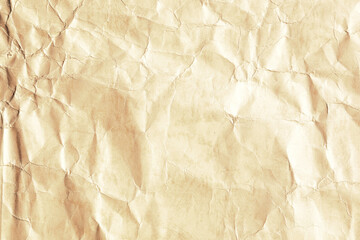 Obraz premium Crumpled yellow background paper texture