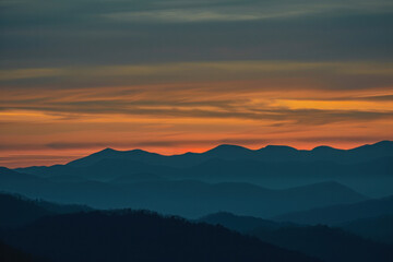 Scenic Mountain Range at Sunset