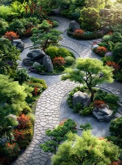 Chinese garden landscape design renderings