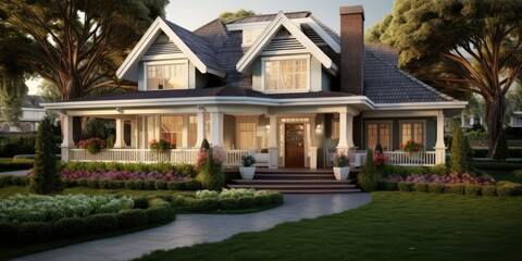 Colonial style American classic home and house designs