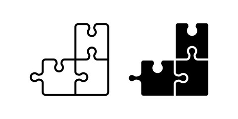 Puzzle icon set. for mobile concept and web design. vector illustration