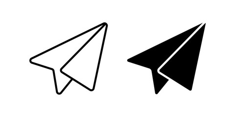 Paper plane icon set. for mobile concept and web design. vector illustration