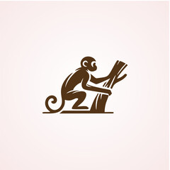 vector icon monkey logo design