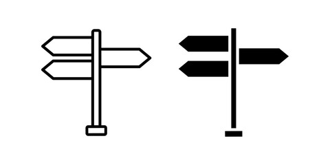 Signpost icon set. for mobile concept and web design. vector illustration