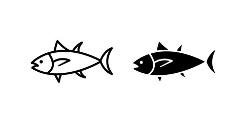 Fish icon set. for mobile concept and web design. vector illustration