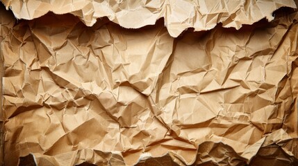  A tight shot of crumpled paper, heavily textured with browns, appearing as if multiple layers of it are piled on