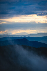 Fototapeta premium sunset over the mountains