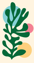 Imagen vertical de un alga o planta marina de forma abstracta ideal para fondos 