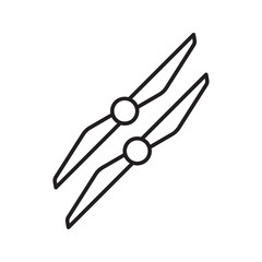 Drone line icon. Included the icons as drone, remote, controller, radar, map, signal and more line icon