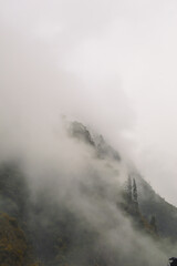  View from Baker's Bend, Clouds Touching Mountain Top,Cool Autumn Vibes, Nonpareil Mountain, Belihuloya, Sri Lanka

