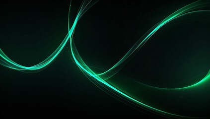 polar lights concept, flowing shapes in the dark, abstract background