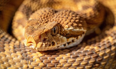 Obraz premium Rattlesnake on neutral background
