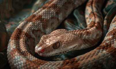Fototapeta premium Closeup portrait of snake head