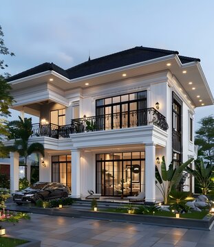 The picture shows a house