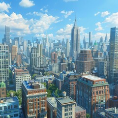 New York City Skyline: A Majestic Panorama of a Global Metropolis