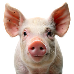 a pig poritrit on transparent background
