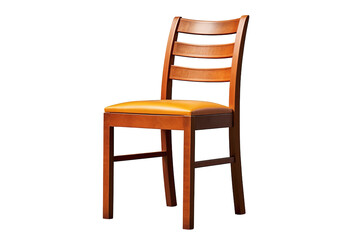 Wooden chair, isolated on a white or transparent background.