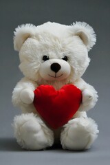 Adorable Teddy Bear with Heart Plush