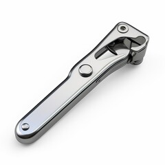 Obraz premium Titanium can opener with a sleek, metallic finish, isolated solid white background