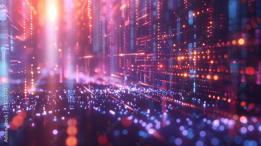 Poster Technology futuristic abstract digital background, network future light concept design. Space science structure internet communication computer blue tech connection business
