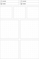 Dots and Boxes Puzzle Game KDP 8.5 x 11 Template