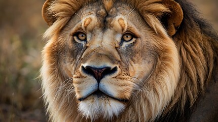 Fototapeta premium close up portrait of a lion