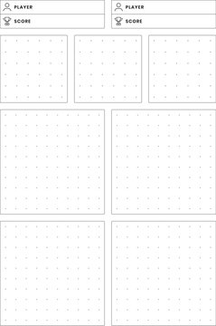 Dots and Boxes Puzzle Game KDP 8.5 x 11 Template
