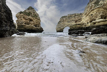 Rocky Outcrop at Marinha Beach, Portugal