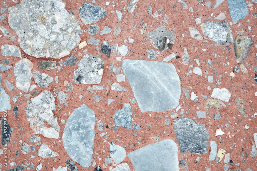 Poster Abstract textured stone background with a pattern of small particles interspersed