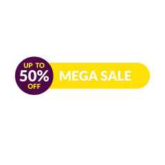 Mega Sale Label Discount Offer Label Banner 