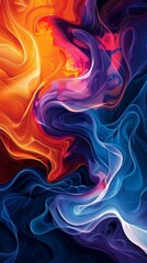 Abstract Colorful Flames
