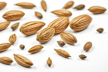 Obraz premium Close-up of Dried Almonds