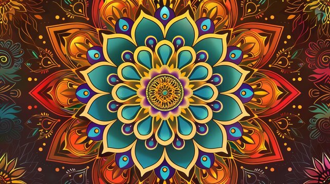 Flower ornament  Luxury mandala background with Decorative mandala. Mandala for print, poster, cover, brochure, flyer, banner