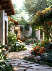 Fototapeta premium A beautiful garden path