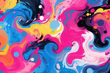 Vibrant Abstract Swirl Pattern Art