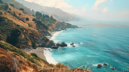 Fototapeta premium Traveling south on the Pacific coast during the summer