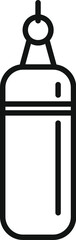 Vector illustration of an insulated sports water bottle, in a sleek monochrome line art style
