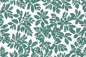 Watercolor Green Leaves Pattern