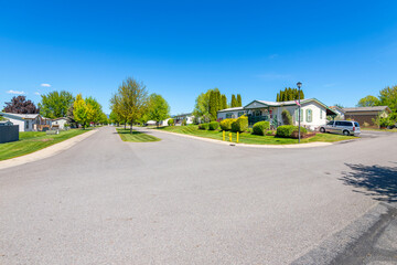 A manufactured mobile home park housing community in the rural small town of Post Falls, Idaho, USA, a neighbor to, and considered part of the general Coeur d'Alene region.