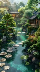 Japanese Garden withç¢§æ³¢æ˜ è¡¬