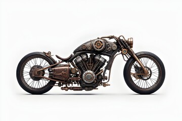 Obraz premium Steampunk Motorcycle Bintage Art