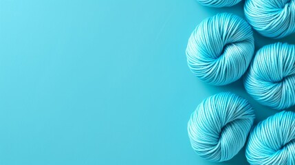  A group of blue yarn skeins against a blue background Inscribe Name atop the skeins; bottom text reads, Skeins of Skeins