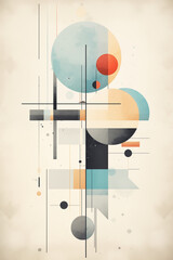 abstract, geometric style poster