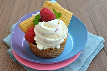 delicious frozen ice cream dessert