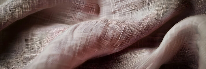 Fototapeta premium A detailed view of linen fabric with ample space for accomodating other elements in an image